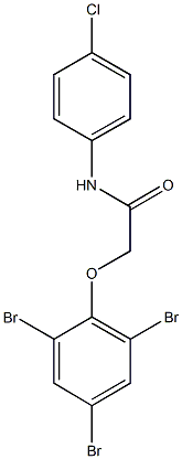 N-(4-chlorophenyl)-2-(2,4,6-tribromophenoxy)acetamide Struktur