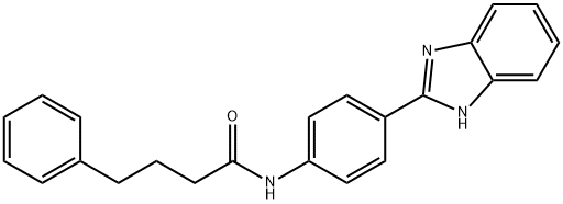 N-[4-(1H-benzimidazol-2-yl)phenyl]-4-phenylbutanamide Struktur