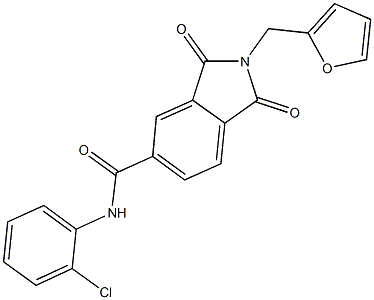 N-(2-chlorophenyl)-2-(2-furylmethyl)-1,3-dioxo-5-isoindolinecarboxamide Struktur