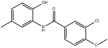 3-chloro-N-(2-hydroxy-5-methylphenyl)-4-methoxybenzamide Struktur