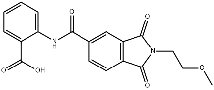 2-({[2-(2-methoxyethyl)-1,3-dioxo-2,3-dihydro-1H-isoindol-5-yl]carbonyl}amino)benzoic acid Struktur