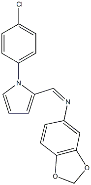 N-{[1-(4-chlorophenyl)-1H-pyrrol-2-yl]methylene}-1,3-benzodioxol-5-amine Struktur