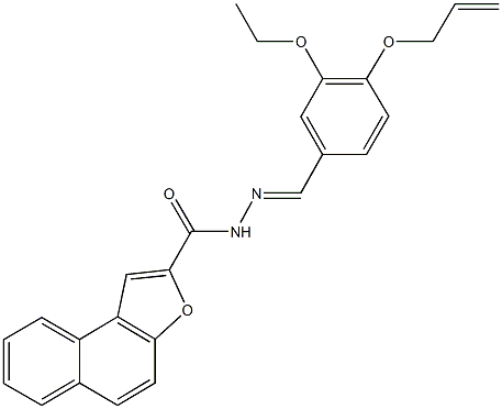 N'-[4-(allyloxy)-3-ethoxybenzylidene]naphtho[2,1-b]furan-2-carbohydrazide Struktur