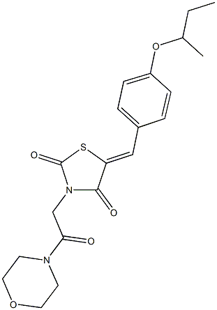 5-(4-sec-butoxybenzylidene)-3-[2-(4-morpholinyl)-2-oxoethyl]-1,3-thiazolidine-2,4-dione Struktur