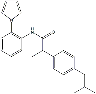 2-(4-isobutylphenyl)-N-[2-(1H-pyrrol-1-yl)phenyl]propanamide Struktur