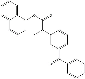 1-naphthyl 2-(3-benzoylphenyl)propanoate Struktur