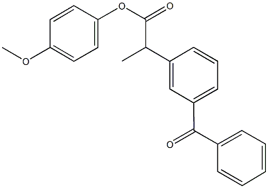 4-methoxyphenyl 2-(3-benzoylphenyl)propanoate Struktur