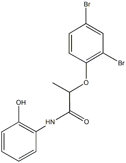 2-(2,4-dibromophenoxy)-N-(2-hydroxyphenyl)propanamide Struktur