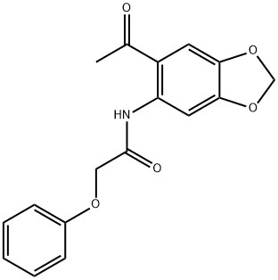 N-(6-acetyl-1,3-benzodioxol-5-yl)-2-phenoxyacetamide Struktur