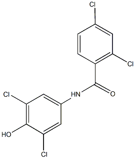 2,4-dichloro-N-(3,5-dichloro-4-hydroxyphenyl)benzamide Struktur