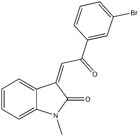 3-[2-(3-bromophenyl)-2-oxoethylidene]-1-methyl-1,3-dihydro-2H-indol-2-one Struktur