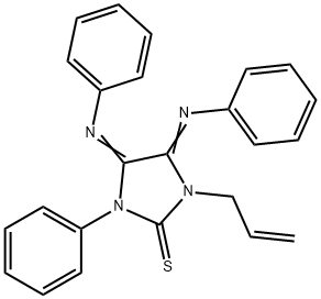 1-allyl-3-phenyl-4,5-bis(phenylimino)imidazolidine-2-thione Struktur