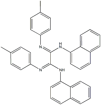 N'~1~,N'~2~-bis(4-methylphenyl)-N~1~,N~2~-di(1-naphthyl)ethanediimidamide Struktur