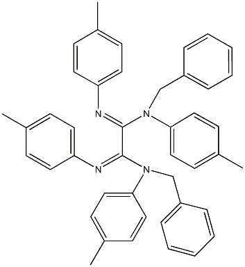 N~1~,N~2~-dibenzyl-N~1~,N~2~,N'~1~,N'~2~-tetrakis(4-methylphenyl)ethanediimidamide Struktur