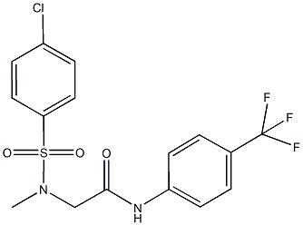 2-[[(4-chlorophenyl)sulfonyl](methyl)amino]-N-[4-(trifluoromethyl)phenyl]acetamide Struktur