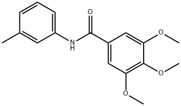 3,4,5-trimethoxy-N-(3-methylphenyl)benzamide Struktur