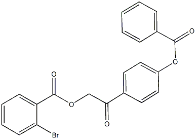 2-[4-(benzoyloxy)phenyl]-2-oxoethyl 2-bromobenzoate Struktur