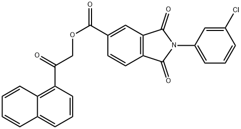 2-(1-naphthyl)-2-oxoethyl 2-(3-chlorophenyl)-1,3-dioxo-5-isoindolinecarboxylate Struktur