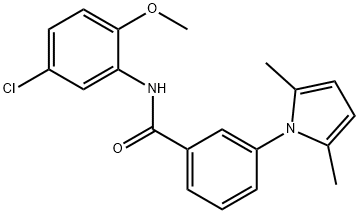 N-(5-chloro-2-methoxyphenyl)-3-(2,5-dimethyl-1H-pyrrol-1-yl)benzamide Struktur