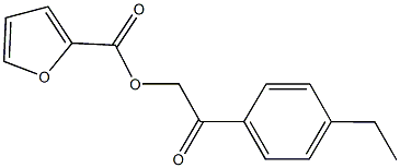 2-(4-ethylphenyl)-2-oxoethyl 2-furoate Struktur