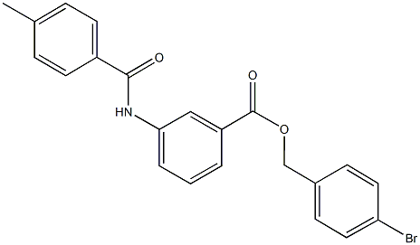 4-bromobenzyl 3-[(4-methylbenzoyl)amino]benzoate Struktur