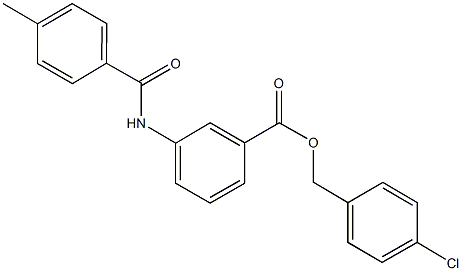 4-chlorobenzyl 3-[(4-methylbenzoyl)amino]benzoate Struktur