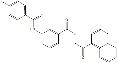 2-(1-naphthyl)-2-oxoethyl 3-[(4-methylbenzoyl)amino]benzoate Struktur