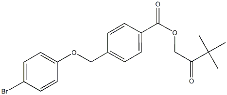 3,3-dimethyl-2-oxobutyl 4-[(4-bromophenoxy)methyl]benzoate Struktur