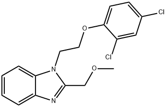 1-[2-(2,4-dichlorophenoxy)ethyl]-2-(methoxymethyl)-1H-benzimidazole Struktur