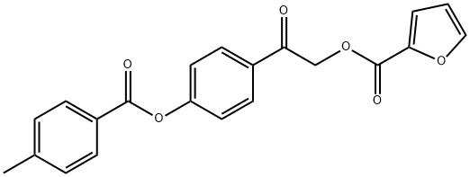 2-{4-[(4-methylbenzoyl)oxy]phenyl}-2-oxoethyl 2-furoate Struktur