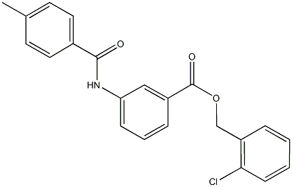 2-chlorobenzyl 3-[(4-methylbenzoyl)amino]benzoate Struktur