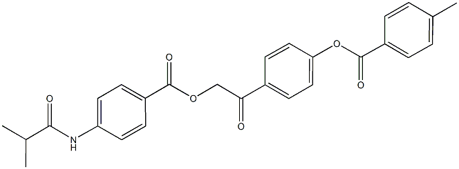 4-(2-{[4-(isobutyrylamino)benzoyl]oxy}acetyl)phenyl 4-methylbenzoate Struktur