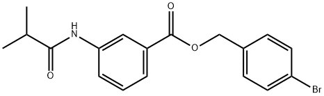 4-bromobenzyl 3-(isobutyrylamino)benzoate Struktur