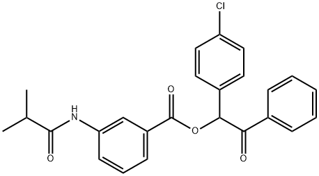 1-(4-chlorophenyl)-2-oxo-2-phenylethyl 3-(isobutyrylamino)benzoate Struktur