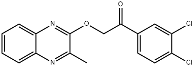 1-(3,4-dichlorophenyl)-2-[(3-methyl-2-quinoxalinyl)oxy]ethanone Struktur