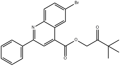 3,3-dimethyl-2-oxobutyl 6-bromo-2-phenyl-4-quinolinecarboxylate Struktur