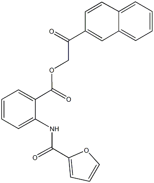 2-(2-naphthyl)-2-oxoethyl 2-(2-furoylamino)benzoate Struktur