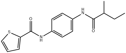 N-{4-[(2-methylbutanoyl)amino]phenyl}-2-thiophenecarboxamide Struktur