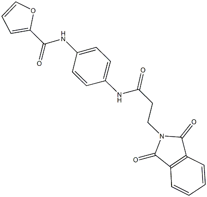 N-(4-{[3-(1,3-dioxo-1,3-dihydro-2H-isoindol-2-yl)propanoyl]amino}phenyl)-2-furamide Struktur