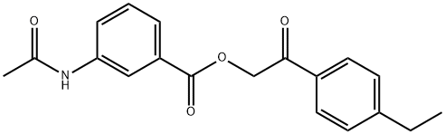 2-(4-ethylphenyl)-2-oxoethyl 3-(acetylamino)benzoate Struktur