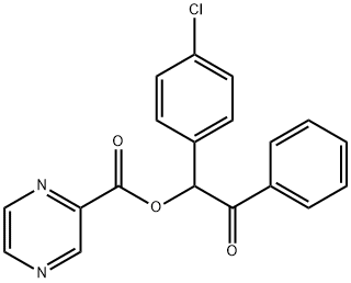 1-(4-chlorophenyl)-2-oxo-2-phenylethyl 2-pyrazinecarboxylate Struktur