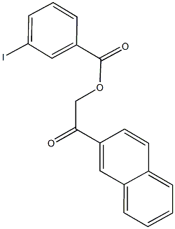 2-(2-naphthyl)-2-oxoethyl 3-iodobenzoate Struktur