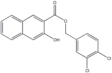 3,4-dichlorobenzyl 3-hydroxy-2-naphthoate Struktur