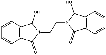 3-hydroxy-2-[2-(1-hydroxy-3-oxo-1,3-dihydro-2H-isoindol-2-yl)ethyl]-1-isoindolinone Struktur