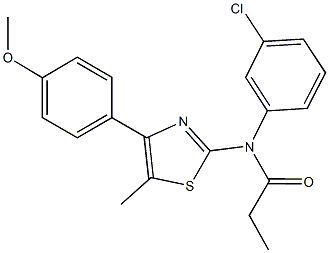 N-(3-chlorophenyl)-N-[4-(4-methoxyphenyl)-5-methyl-1,3-thiazol-2-yl]propanamide Struktur