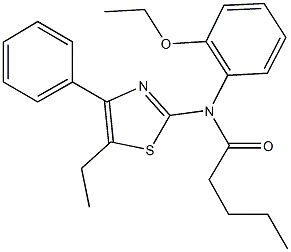 N-(2-ethoxyphenyl)-N-(5-ethyl-4-phenyl-1,3-thiazol-2-yl)pentanamide Struktur