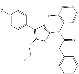 N-(2-fluorophenyl)-N-[4-(4-methoxyphenyl)-5-propyl-1,3-thiazol-2-yl]-2-phenylacetamide Struktur