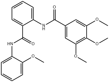 3,4,5-trimethoxy-N-{2-[(2-methoxyanilino)carbonyl]phenyl}benzamide Struktur