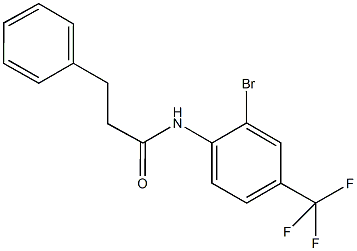 N-[2-bromo-4-(trifluoromethyl)phenyl]-3-phenylpropanamide Struktur