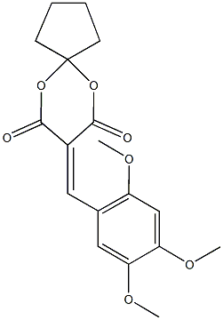 8-(2,4,5-trimethoxybenzylidene)-6,10-dioxaspiro[4.5]decane-7,9-dione Struktur